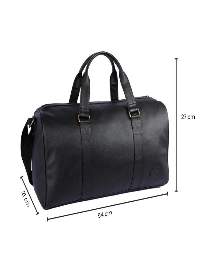 Mona B Miles Duffle Bag for Men & Women - Stylish, Spacious & Travel-Ready (Black) - Image 5